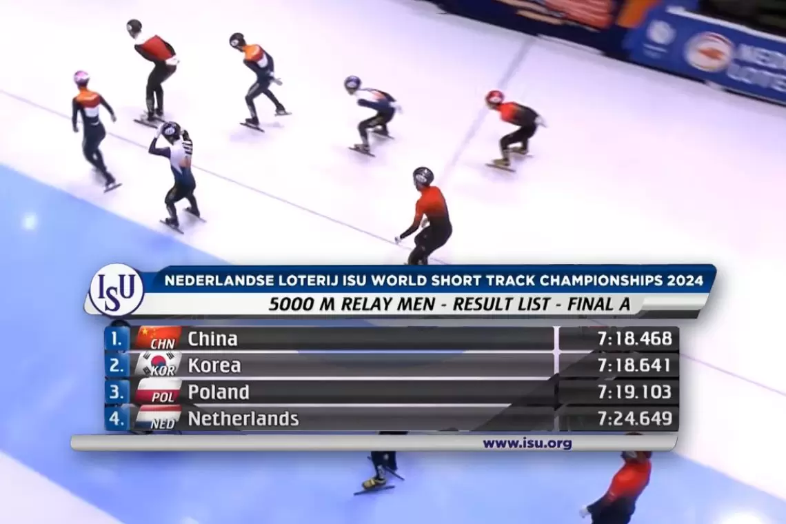 medal MŚ w short tracku