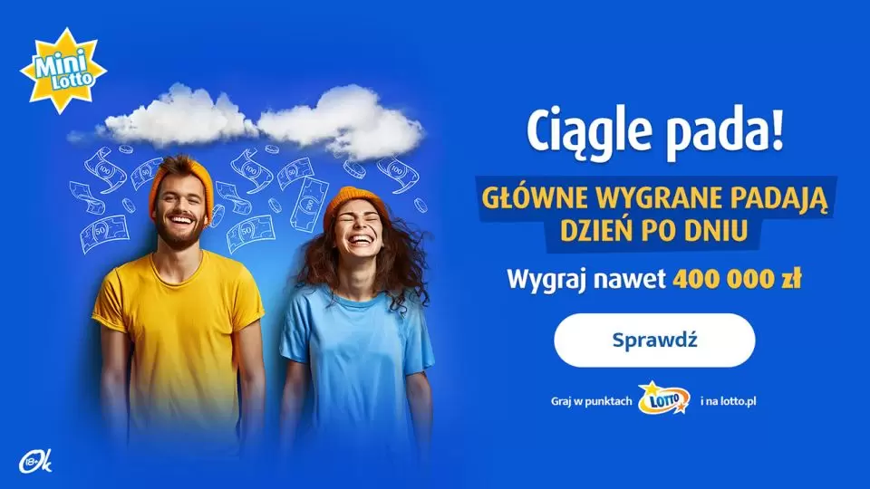 deszcz wygranych z Mini Lotto