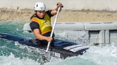 Kajakarze trenują na torze olimpijskim w Paryżu