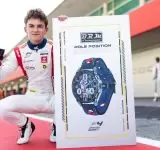 Jan Przyrowski na podium podczas portugalskiej rundy Hiszpańskiej Formuły 4